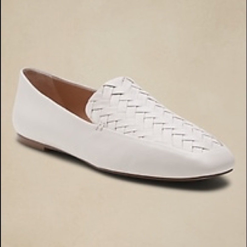 Banana Republic Woven Leather Soft Loafer Shoe